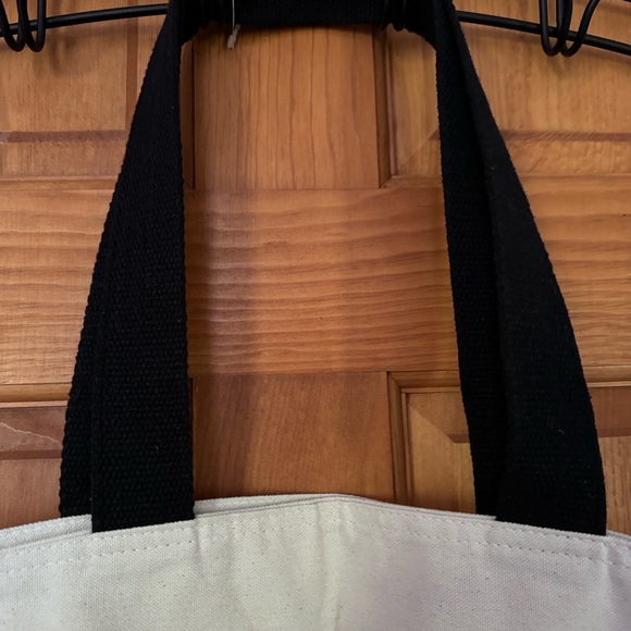 NWOT, large Canvas Tote Bag with Rainbow and ❤️ - Picture 2 of 2